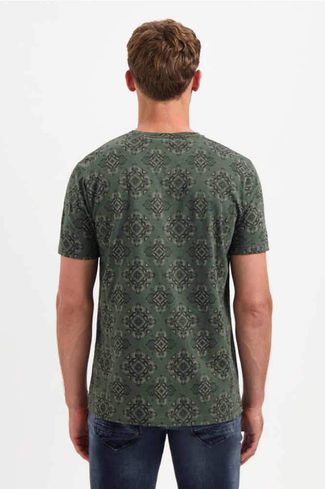 T SHIRT MET PRINT 29350709 052 DARK GREEN